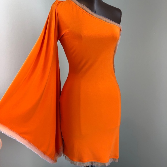 NWT Christina Makowsky One Shoulder Dress - Picture 8 of 8